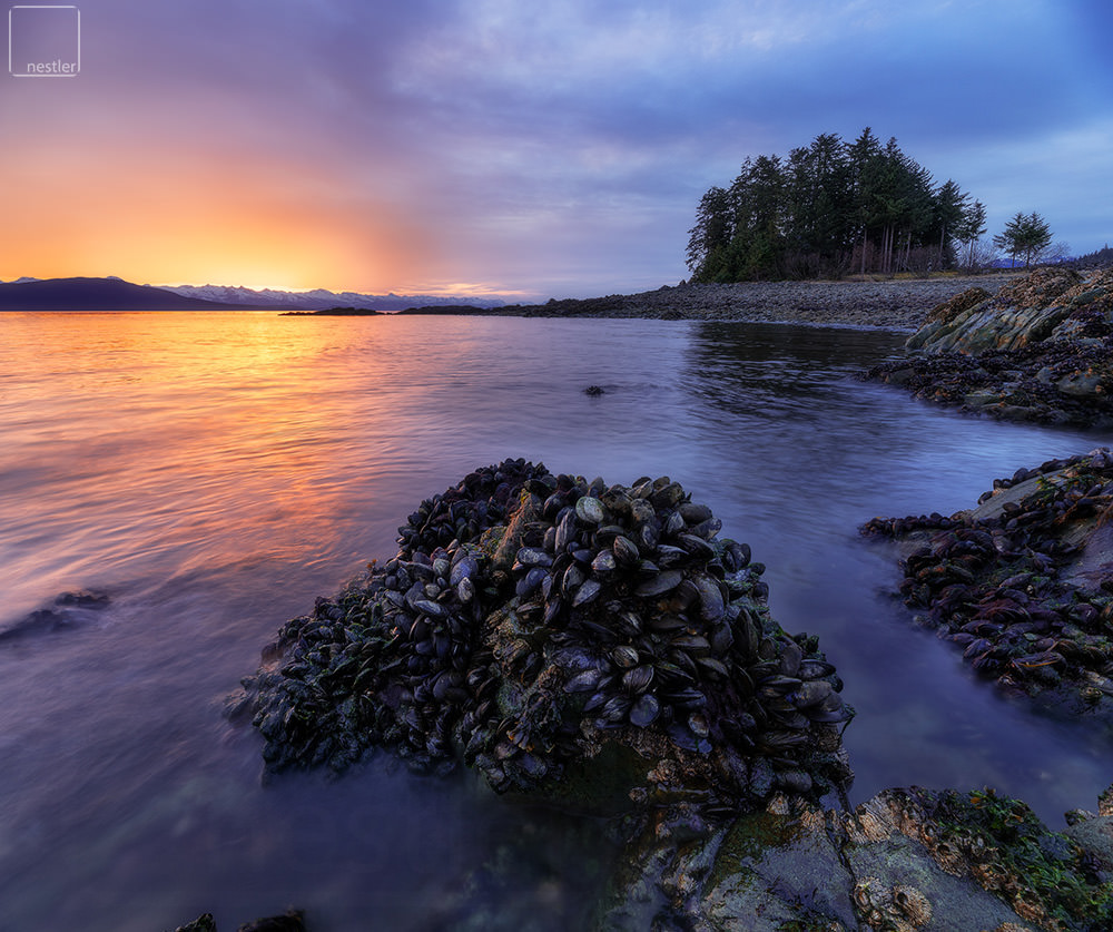 Sunset on the Water in Juneau, AK